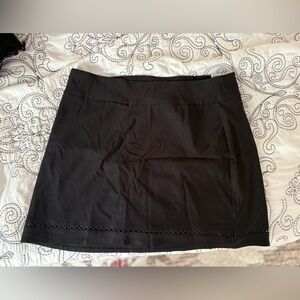 NWT Black Skort with Lace Trim
